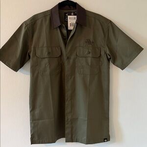Dickies Vincent Alvarez Block Collar Work Shirt in military green